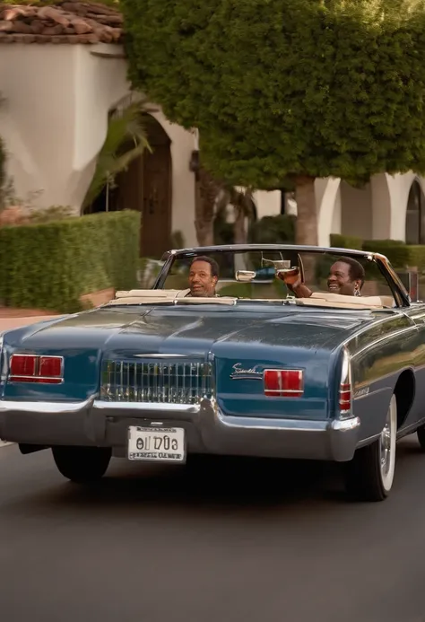 A photo of Simpson driving a vintage convertible car,original,O.J. Simpson, “The Juice”,  a former American football star, had a commanding athletic build, standing at 6’1” with a strong, muscular frame indicative of his years as a professional athlete. Hi...