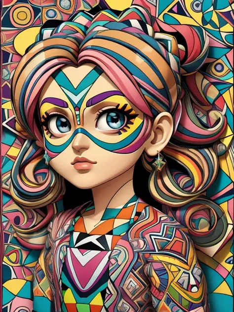 ( grinalda )),(Romero Brito )) , EDUARDO Cobra , Twin ,multidimensional geometric wall PORTRAIT, Belas Artes, Chibi,
Quantidade016K, bonito, Colorir, grinalda ,
Principais obras, Excelente qualidade, Best quality at best, Belas artes oficiais, Beautiful an...