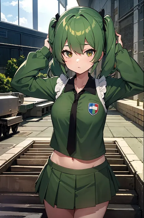 tgirls&amp;Panzer Chiyomi Anzai Anchovy Duce Italy Green hair Twintails Tank School uniform Tank road scene Old buildings and scenery（Italian style environment）
    Military Elements Bonds and friendships between team members Tank design and construction P...