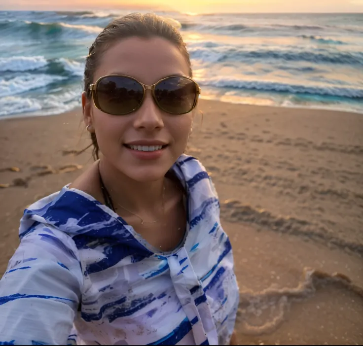 mulher tirando uma selfie na praia com seu celular, imagem de perfil, posando em uma praia com o oceano, Fotografia tirada em 2 0 2 0, na praia, foto de praia, standing near the beach, Kimberly Asstyn, em uma praia, na praia, no mar, standing at the beach,...