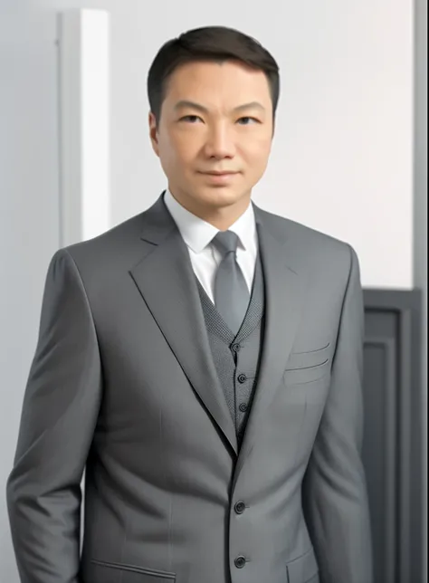 grey suit