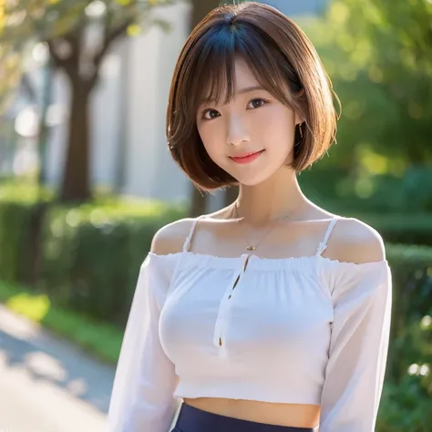 ((The highest image quality, 8K, tmasterpiece:1.3)), 1girll, Beautiful woman with slender abs:1.3, (casual hairstyle, :1.2), Oversized，the skin is very white，Ultra-fine face, A detailed eye, 二重まぶた，ssmile。Take pictures in cute poses，The figure is very bad，t...