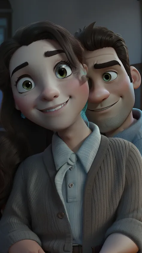 romantic couple, igual aos filmes Disney Pixar