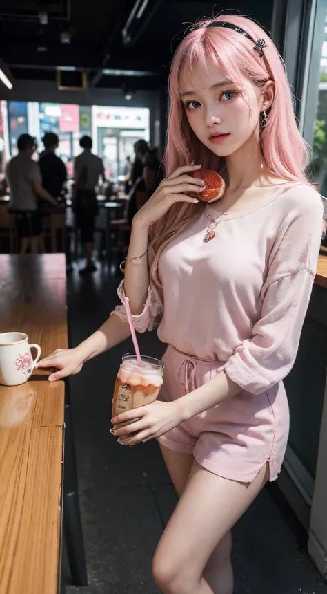 Tasks
Generate
Studio
Tools
SeaArt Bot
Txt2Img
Default
13:13:42 
Expires in 14 Day(s)
there is a woman holding a jar of liquid in her hand, drinking a strawberry iced latte, ((pink)), (pink colors), straw, with a straw, ulzzang, thai girl, sakimichan, casu...