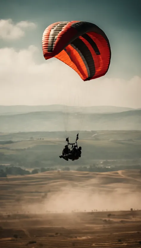 2023 Palestine War、Paragliding troops descend from the sky