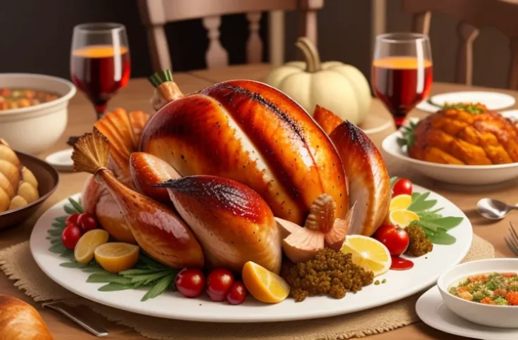 A high resolution,turkey,thanksgiving,Roast turkey,juicy turkey,delicious turkey,Turkey cooked beautifully,thanksgiving feast,smacking lips,Thanksgiving dinner,Appetizing,stuffed turkey,traditional thanksgiving food,Autumn colors,Thanksgiving party,