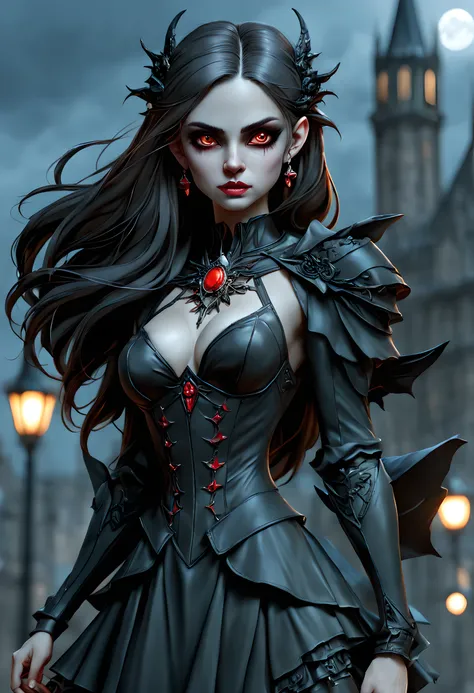 arafed, dark fantasy art, gothic art, (masterpiece:1.5), full body best details, highly detailed, best quality, highres, full body portrait of a vampire, elf (1.6, Masterpiece, best quality), ultra feminine (1.4 intricate details, Masterpiece, best quality...