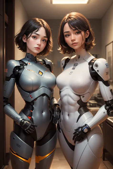 Please change the bodies of both people into robots.　Body of the machine