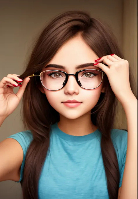 eye glasses　a beauty girl