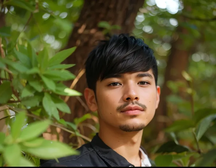 a boy with anime style hair