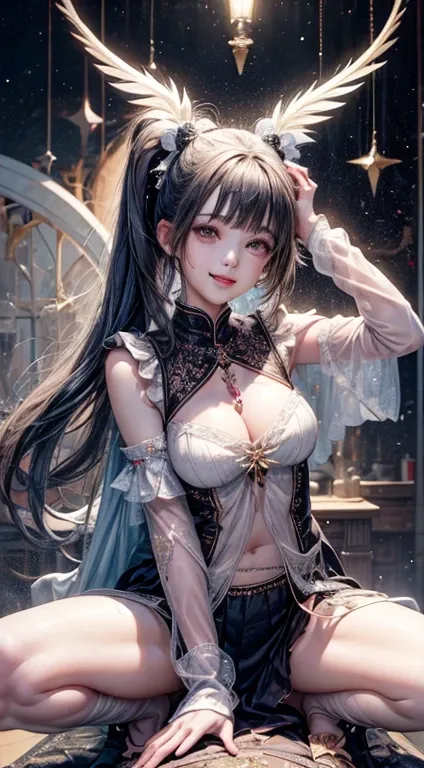 NSFW, crystal cover, Alternative colors, tmasterpiece, detailed descriptions, actual, pixiv highest quality, Exquisite, {{{Cute 1 girl}}}, Super beauty integrated with machines, Sophisticated shabby chic pattern, Sparkling beautiful woman, Half of my body ...