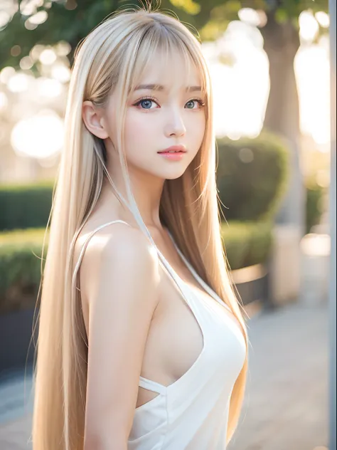 The highest beauty of splendor、Clear white glossy skin、Wind hair gets in the way in front of cute face、Sexy big 20 year old cute beautiful girl、Sexy little beautiful face、Shiny light straight hair、Bangs dancing in front of cute beautiful face、long silky ba...