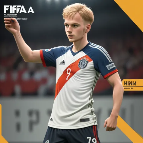 FIFA Film Cover junger blonder Mann von hinten