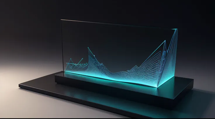 Engaging 3D visualization featuring stunning graphs、glinting