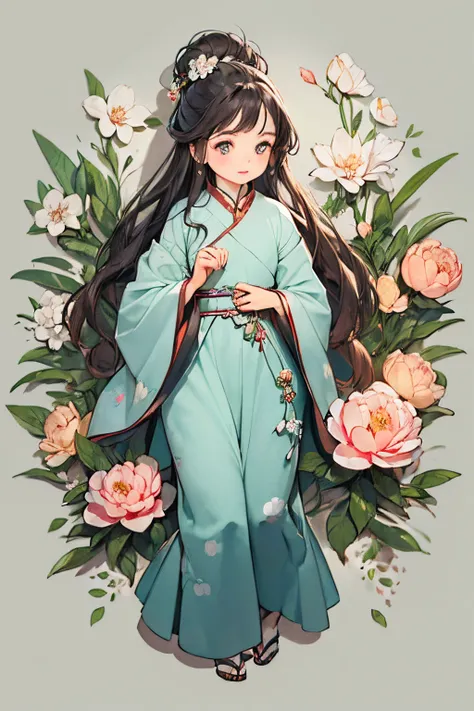 (Best quality at best,actual,Photorealistic:1.37), vibrant lights, beautiful apricot blossom, Highly detailed lips and eyes, The faint fragrance of flowers surrounds the lonely figure, plant femininity，peony flower