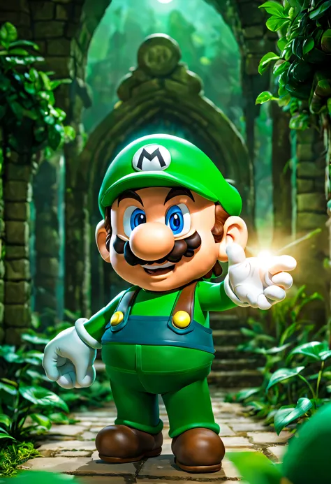 （（magia+fanciful+with light glowing）（green color，turkey：1.8）（themoon），super mario bros style）