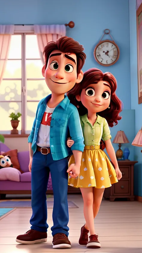 romantic couple, igual aos filmes Disney Pixar