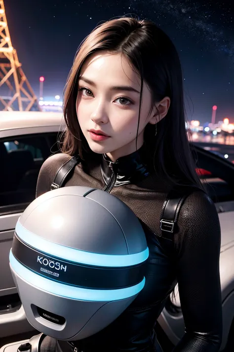 epcot，kosmos，cyber punk perssonage，Wandering Earth，The Car，the motorcycle，Double eyelid boys and girls，Teamwork，Save the world，alien spaceship，extreme light，laser，Perfect hair，Perfect facial details，perfect facial expression，Perfect skin，True skin texture，...