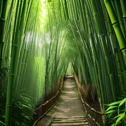 Fill in space with bamboo forest