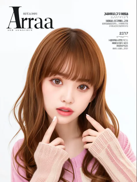 araface magazine cover with a woman in a sweater and gloves, ray, light ray, god ray, sun ray, bae suzy, magazine scan, royo, ( ray of sunlight ), magazine photo, ray casting, gods ray, texts，cover shot, magazine, ray of light, by Tadashi Nakayama, rays, c...