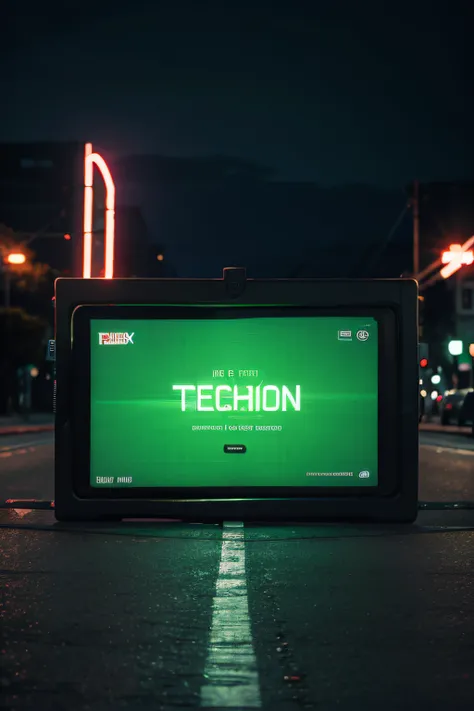 banner for youtube in 1920 x 1080 resolution about technology with neon green colors