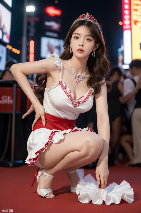 (8K, RAW photogr, Best quality at best, tmasterpiece:1.2), (actual, Photorealistic:1.37), illustratio, Extremely Delicately Beautiful, Perfect female body, The is very detailed, photography of, 8K, Amazing Cleavage, Meticulous, 美丽Meticulous眼睛, Best quality...