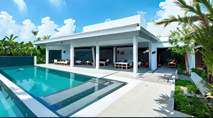 lap pools: for those who prioritize fitness, a sleek and modern lap pool design can be integrated into the villa's architecture.