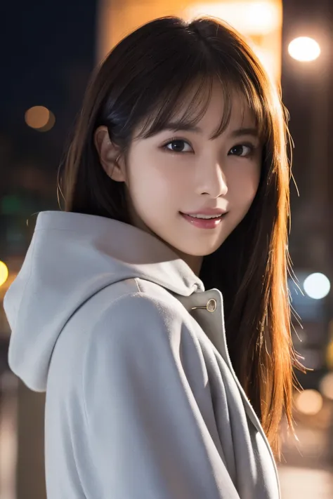 1girl in, (wear a platinum coat:1.2), (Raw photo, Best Quality), (Realistic, Photorealsitic:1.4), masutepiece, Extremely delicate and beautiful, Extremely detailed, 2k wallpaper, amazing, finely detail, the Extremely Detailed CG Unity 8K Wallpapers, Ultra-...