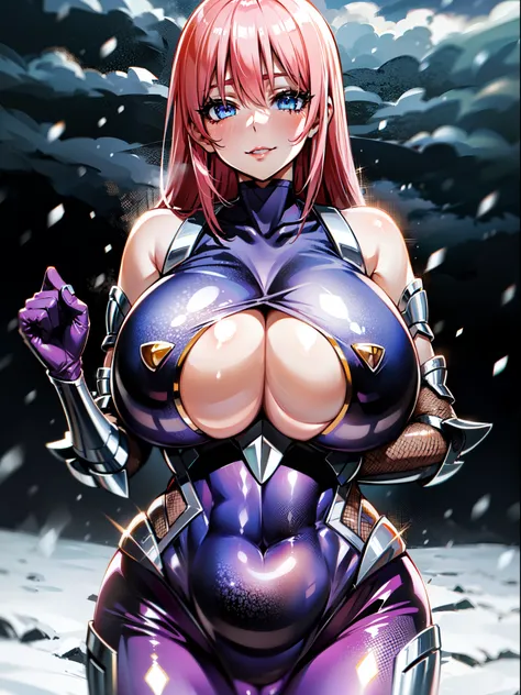 masterpiece, best quality, extremely detailed, 1girl, solo, nakano nino, (huge breasts:1.4), ((((pink hair), long hair, blue eye...