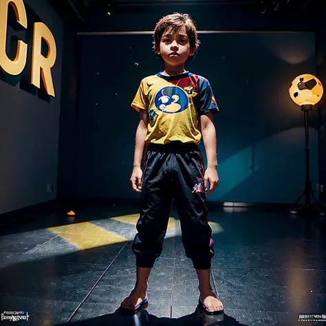 /imagine Pixar, menino com roupas esportivas fantasia RGB --ar 3:2