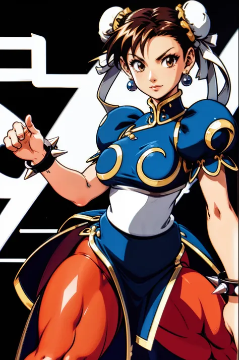 ((kinu nishimura style illustration)):1.8, /draw chun-li, 1girl, chinese_clothes, bracelet, rating:safe, pantyhose, solo, china_...