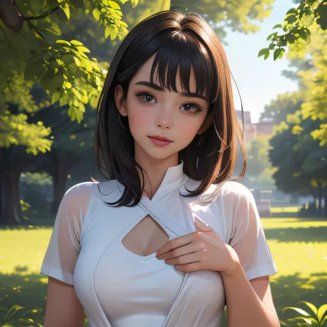 (Extremely detailed 8k wallpaper:2), (photo:2), (26 years old soigne Beautiful girl:2), (gives a lecture to friends:2), detailed (Face and eyes), (hyper realistic:1), (highly detailed:1), (epic realistic:1), rim light, (maximum details:1), cozy, (fullbody:...