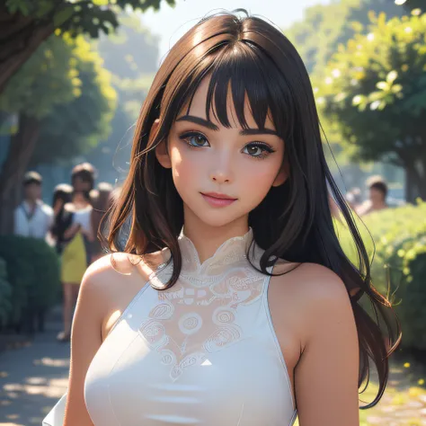 (Extremely detailed 8k wallpaper:2), (photo:2), (31 years old soigne Beautiful girl:2), (gives a lecture to friends:2), detailed (Face and eyes), (hyper realistic:1), (highly detailed:1), (epic realistic:1), rim light, (maximum details:1), cozy, (fullbody:...