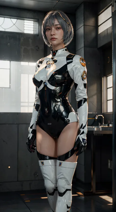 ((Best quality)), ((masterpiece)), (detailed:1.4), 3D, Rei Ayanami，ReiAyanami，HDR (High Dynamic Range),Ray Tracing,NVIDIA RTX,Super-Resolution,Unreal 5,Subsurface scattering,PBR Texturing,Post-processing,Anisotropic Filtering,Depth-of-field,Maximum clarity...