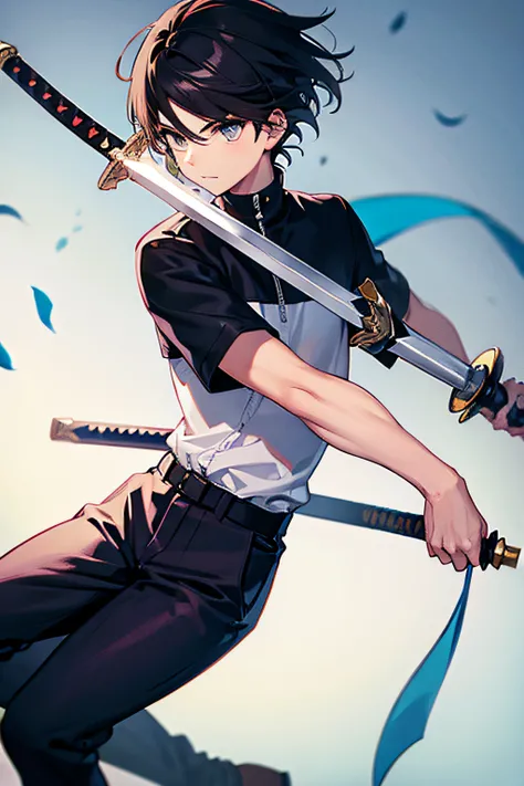 boy holding sword