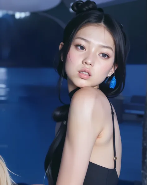 un primer plano de una mujer con un vestido negro cerca de un cuerpo de agua, Blackpink Jennie, Cindy Avelino, Gemma Chen, Lulu Chen, Gongbi, Minchen Shen, Kimi Takemura, JIA, Yan, Sha Xi, Wenfei Ye, Bian Luan, Xision Wu, Basia Tran, 🤬 🤮 💕 🎀