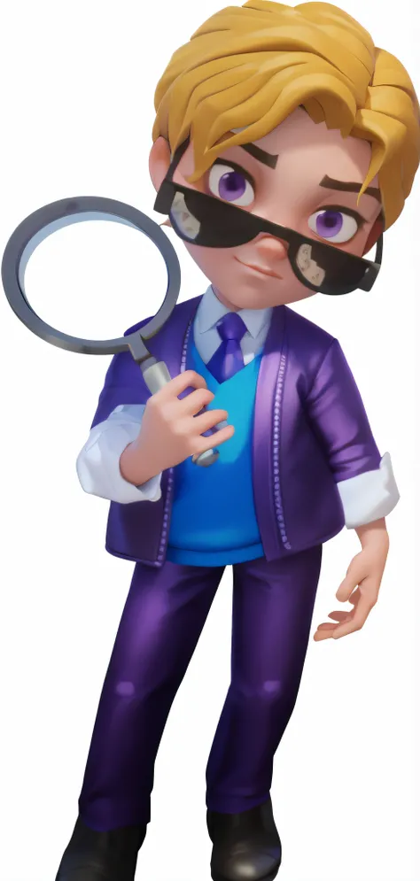 (tmasterpiece, Best quality:1.4), (The beautiful, Aesthetic, perfect pubic bone, Exquisite, iintricate:1.2),((Best quality)), ((tmasterpiece)), (Detailed pubic hair),(A high resolution:1.2), Close-up of cartoon character holding magnifying glass, Valuigi a...