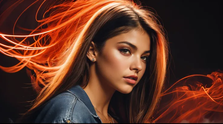 Maximum Extreme Hyper realistic, Maximum Extreme Hyper Detailed, Hyper-Sharp Extreme Maximum, Hyper-Sharp Extreme Maximum, Extreme maximum close-up, frente frontal, corpo inteiro, retrato, Thylane Blondeau linda mulher, (((Bom modelo, com longos cabelos ne...