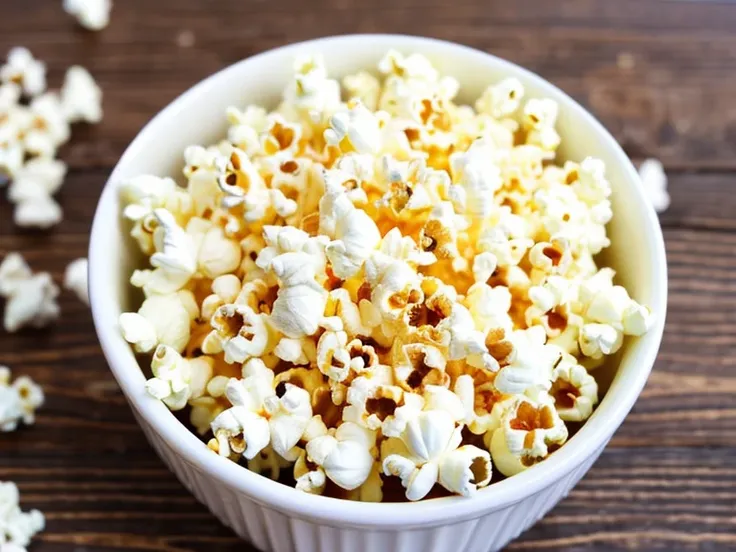 popcorn　Write　white backgrounid