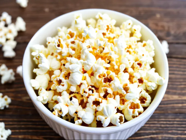 popcorn　Write　white backgrounid