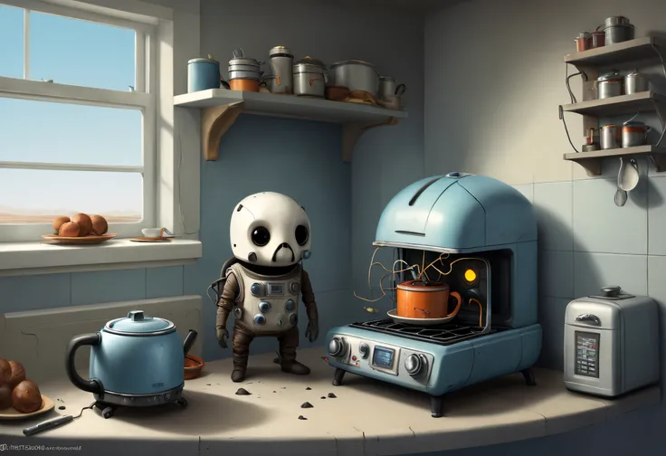 （kitchens），（Electrical appliances）wastelands, sci fi art, Piper Thibodeau