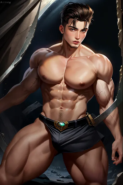 Marte (Mythology) dios de la guerra, chico guapo, alto, with muscles, chico joven