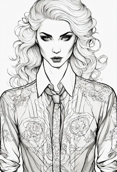 kelly mckernan style, peculiarity, sportrait, a half body, wearing a fine shirt, the face is very detailed, beautifuldetails, fo...