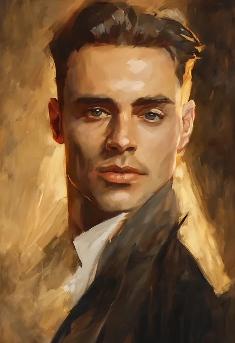 (sargent style )glamorous portrait of an incredibly handsome man, with stunning masculine features, incredibly beautiful picture...