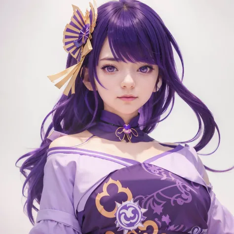 anime girl with purple hair and purple dress posing for a picture, smooth anime cg art, detailed digital anime art, digital anime art, beautiful anime portrait, photorealistic anime girl render, artwork in the style of guweiz, beautiful anime woman, beauti...