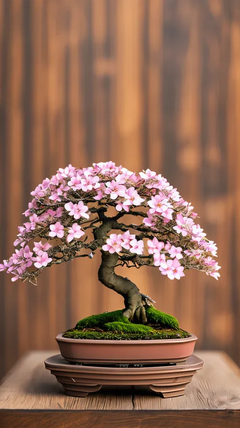 beautiful and charming images of bonsai flowers for screen printing on clothes 3D 6k --auto --s2