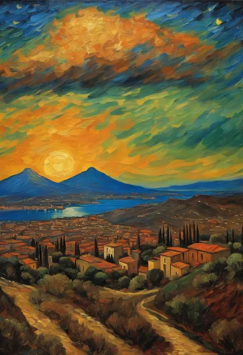 Van Gogh painted Naples Vesuvius