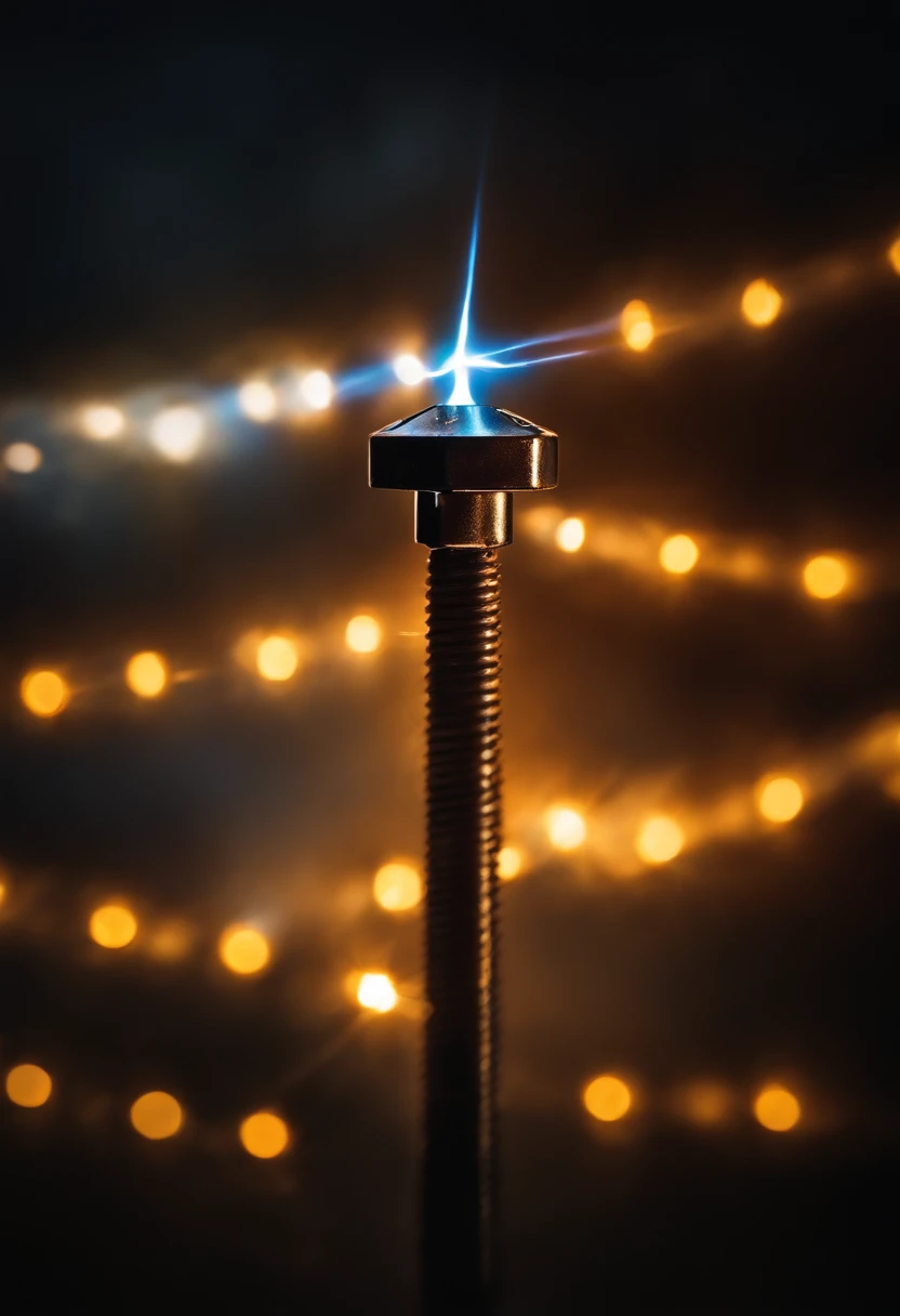 A high-resolution image of an electric bolt against a dark background, with vibrant and vivid colors illuminating the bolt, creating a visually captivating and dynamic scene.