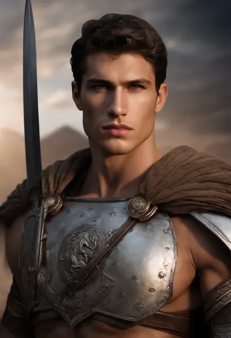 Masterpiece, diego armando maradone, two insanely handsome muscular young east european spartan warriors, masculine, tall, strong, teen, white background, well endowed, (high detail:1 1), rough face, natural skin, high quality, beautiful eyes, (detailed fa...