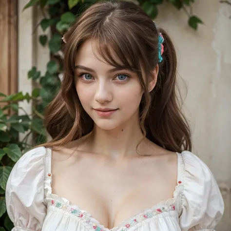 (best quality,highres), random number of italian girls in same photo, random hair style , young, lolita style, vibrant colors, random hair color and random eyes color, porcelain skin, expressive eyes, playful smile, alluring charm, vintage fashion, dreamy ...